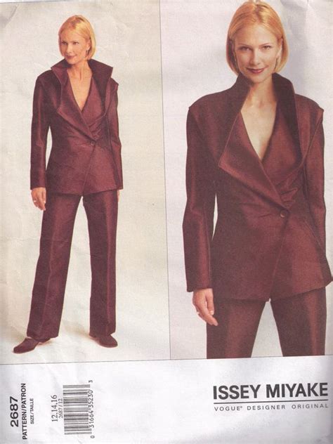 Vogue 2687 Misses Sewing Pattern Designer Issey Miyake Jacket Etsy Sewing Pattern Design