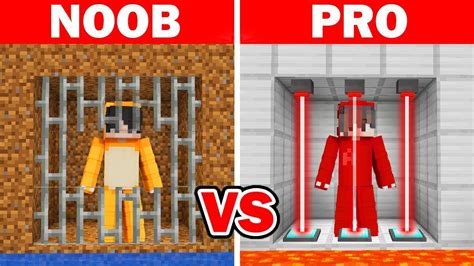 Minecraft Noob Vs Pro Safest Security Prison Build Challenge Youtube