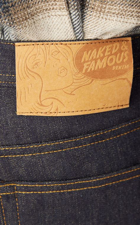 Naked Famous Denim Weird Guy Pagoda Dyed Selvedge Indigo Yellow Oz