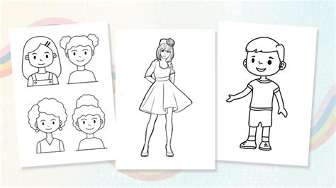 Person Outline Printable Templates Color With Kerry