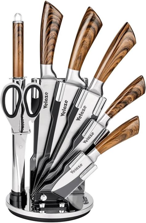 Velaze Set Coltelli Coltelli Cucina Set Pezzi Ceppo Coltelli Set