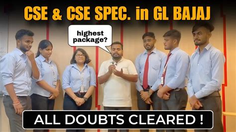 B Tech CSE And Specializations Insights From GL Bajaj College