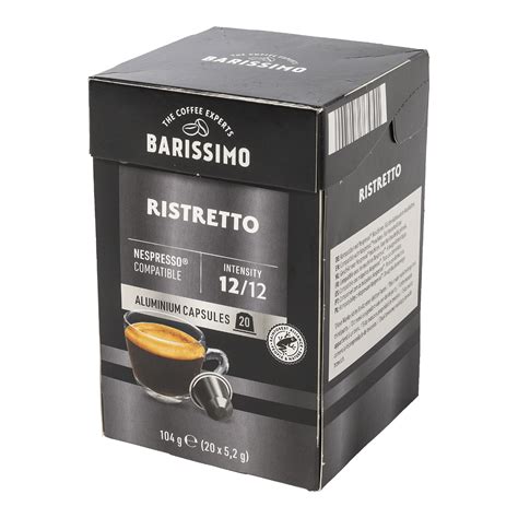 Capsules de café espresso ou ristretto BARISSIMO bon marché chez ALDI