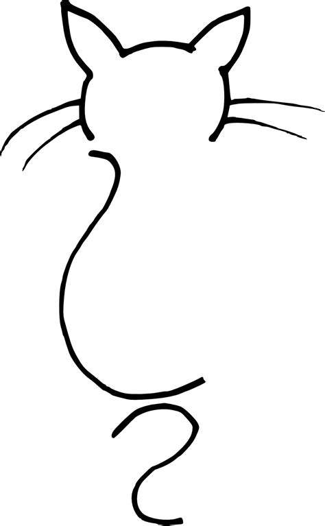 Transparent Cute Cat Clip Art Simple Cat Whiskers Drawing Png