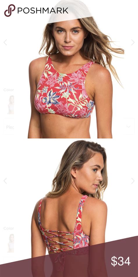 NWT Roxy Softly Love D Cup Crop Bikini Top Bikini Tops Bikinis