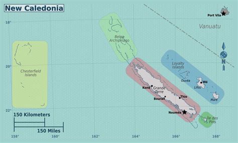 Large Detailed Regions Map Of New Caledonia New Caledonia Oceania