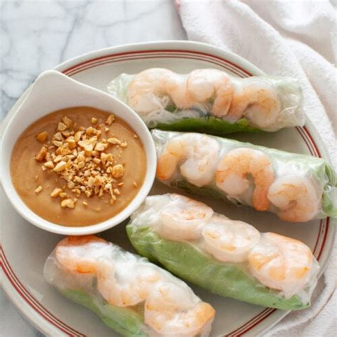 Vietnamese Spring Rolls With Peanut Sauce The Little Kitchen