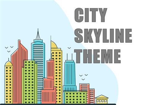 Free City Skyline Presentation Theme For Powerpoint Template And