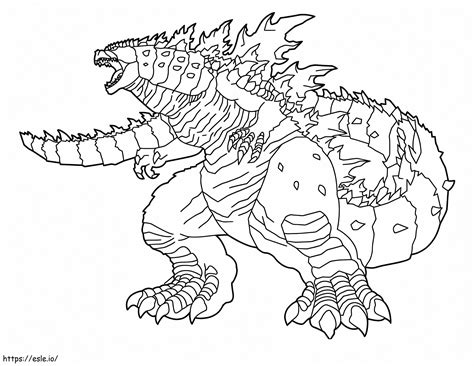 Giant Godzilla Coloring Page