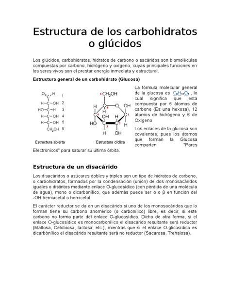 Pdf Estructura De Los Carbohidratos O Gl Cidos Dokumen Tips