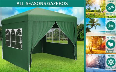 Yitahome X Meter Outdoor Pop Up Gazebo With Sides And Windows