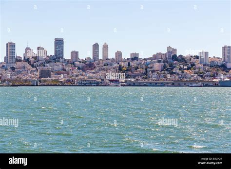 San Francisco Skyline From Ocean View Stock Photo Alamy