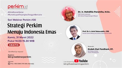 Webinar Perkim Seri 30 Strategi Perkim Menuju Indonesia Emas Perkim Id