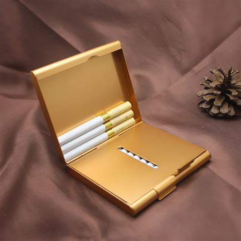 Double Open Aluminum Cigarette Case Cigar Box Tobacco Holder Metal Pocket Storage Container