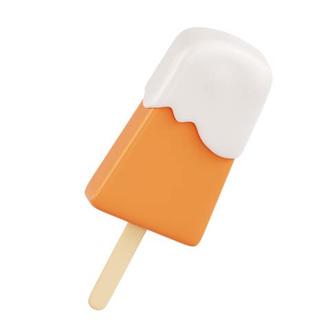 Orange Ice Cream 3d Illustration 41927044 Png