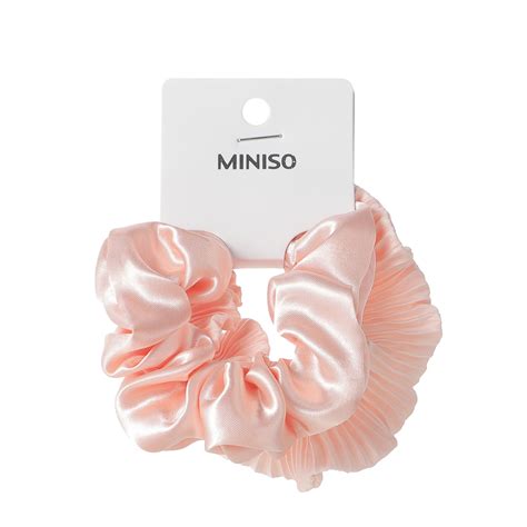 Pink Series Satiny Solid Color Hair Scrunchies 2 Pcs MINISO Bahrain