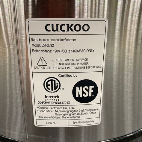 Cuckoo Cr 3032 30 Cups Commercial Electric Rice Cooker Warmer Ebay