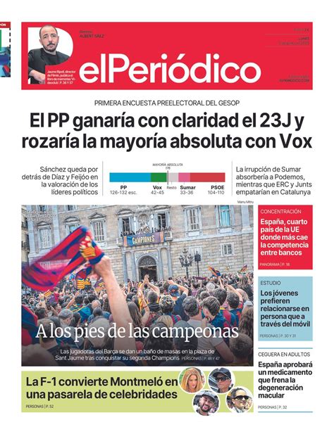 La Portada De El Peri Dico Del De Junio De