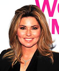Shania Twain Medium Straight Light Brunette Hairstyle