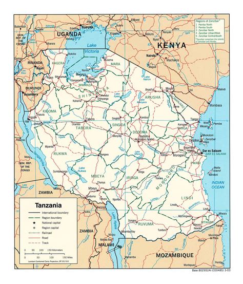 Administrative Map Of Tanzania