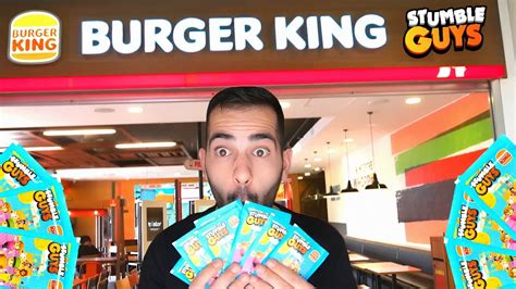 COMPRÉ el MENÚ de STUMBLE GUYS x BURGER KING con CARTAS COLECCIONABLES