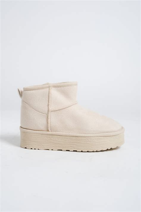 sfy shoes Mini Nude Ten Süet Içi Tüylü Kalın Taban Yarım Kadın Ayakkabı Fiyatı Yorumları