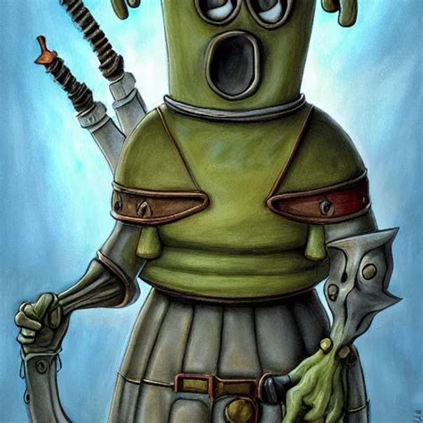 Squidward As A Dark Souls Boss By Geoffrey Gersten Stable Diffusion