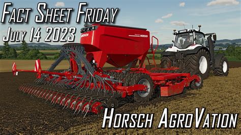 Horsch Agrovation Pack Fact Sheet July Farming Simulator News