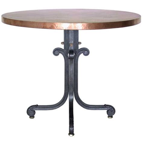 Bistro Table With Copper Top Round Gilani Furniture