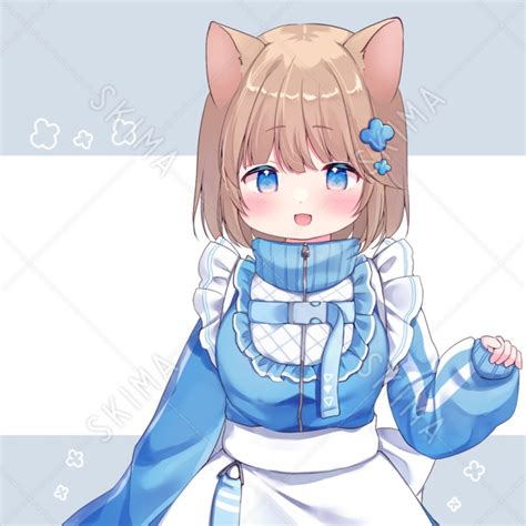 Iriam向け 立ち絵 ジャージメイド 女の子 Skima（スキマ）