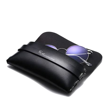 Hindfield Black Pu Leather Glasses Case Eyeglasses Eyewear Accessories Storage Holder Box Cases