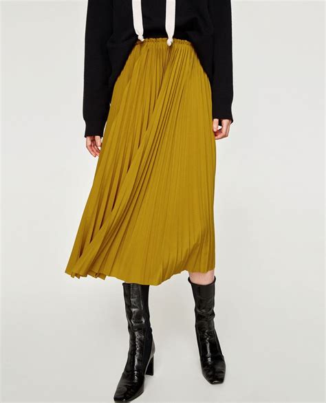 Image 4 Of Pleated Midi Skirt From Zara Skirts Womens Skirt Pleated