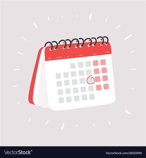Calendar on white Royalty Free Vector Image - VectorStock