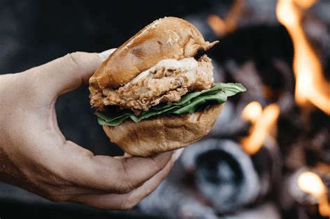 Sarah Glover S Fried Green Tomato Burgers Autocamp