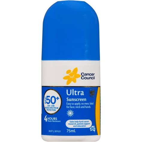 Buy Cancer Council Ultra Sunscreen Spf Roll On Ml Online