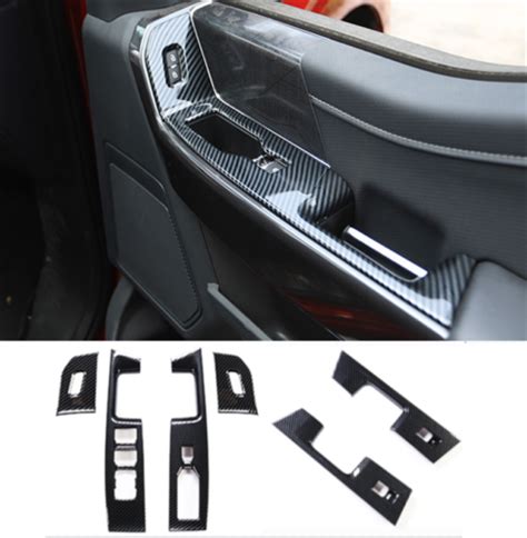 Abs Carbon Fiber Window Lift Panel Switch Cover Trim For Ford F150 F 150 21 2022 Ebay