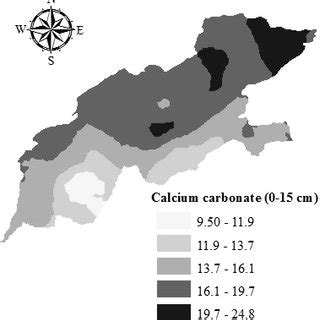 Spatial Distribution Of Ph And Caco In The Surface And Subsurface