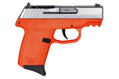 Sccy Cpx 2 Gen3 9mm Optic Ready Pistol With Orange Frame And Stainless