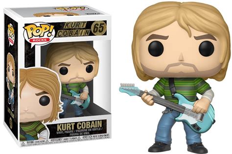 Funko Nirvana Funko POP Rocks Kurt Cobain Vinyl Figure 65 Blue Guitar ...