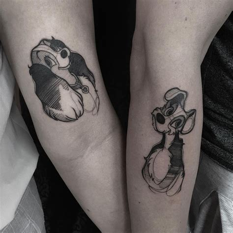 Matching Disney Couple Tattoos