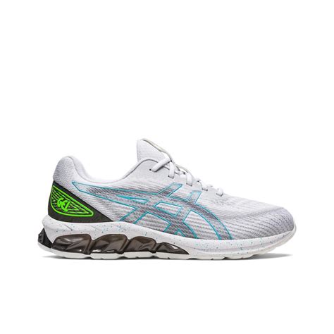 Baskets Asics Gel Quantum Vii Blanches Et Bleues Chez Dm Sports