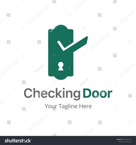 Checking Door Logo Template Stock Vector (Royalty Free) 1326422144