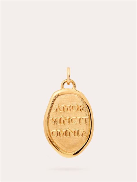 Featuring The Latin Quote Amor Vincit Omnia This Medallion Is Crafted