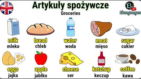 Artyku Y Spo Ywcze Po Angielsku Jedzenie Food Drinks And Grocery