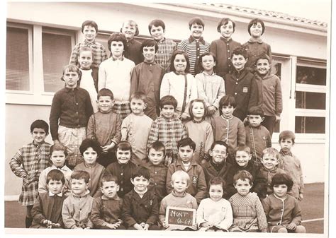 Photo de classe école de Mont de 1966 Ecole Primaire Mont Copains