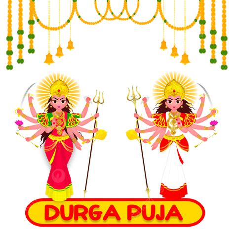 Joyeux Festival Hindou De Navratri Conception De La D Esse Maa Durga