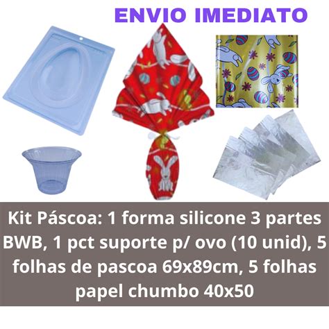 Kit ovo de páscoa forma de silicone BWB folha para ovos de páscoa