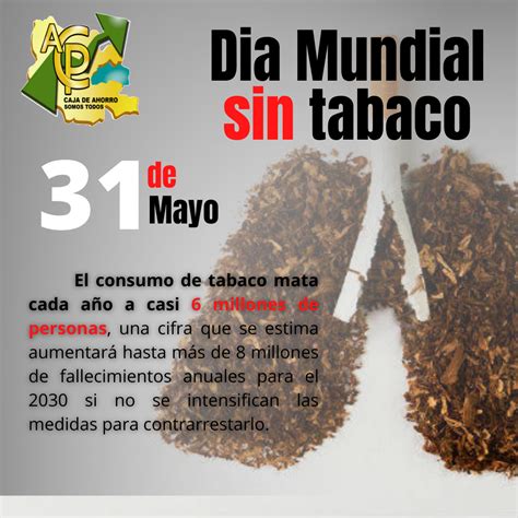 31 De Mayo Dia Mundial Sin Tabaco Accapaeec