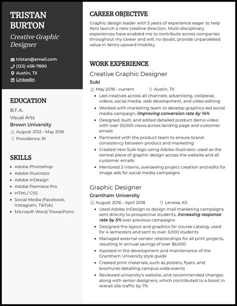 3 Real Creative Graphic Designer Resume Examples That Work