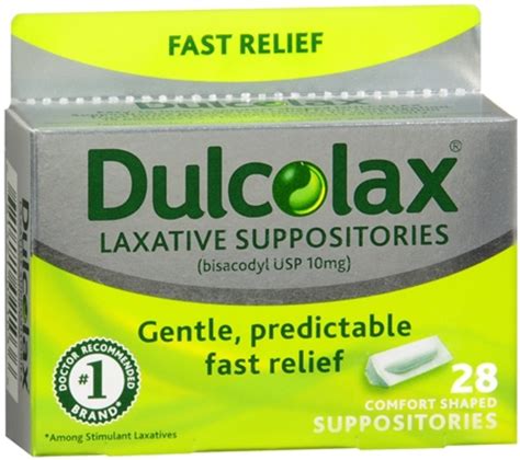 Dulcolax Suppositories 28 Each Pack Of 4